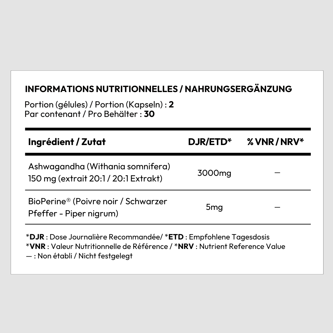 Ashwagandha Haute Concentration 3000 mg 6 Ashwagandha Haute Concentration 3000 mg – Image 6